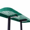 Flash Furniture Creekside 46 in Square Outdoor Picnic Table, Green Top/Seat, Black Frame, Mesh Metal Top SLF-EMS-46-GN-GG